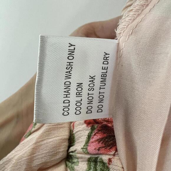 Sisters of the Tribe Women's Size 14 Red Pink Floral Jumpsuit Romantic Flowy - Picture 9 of 14